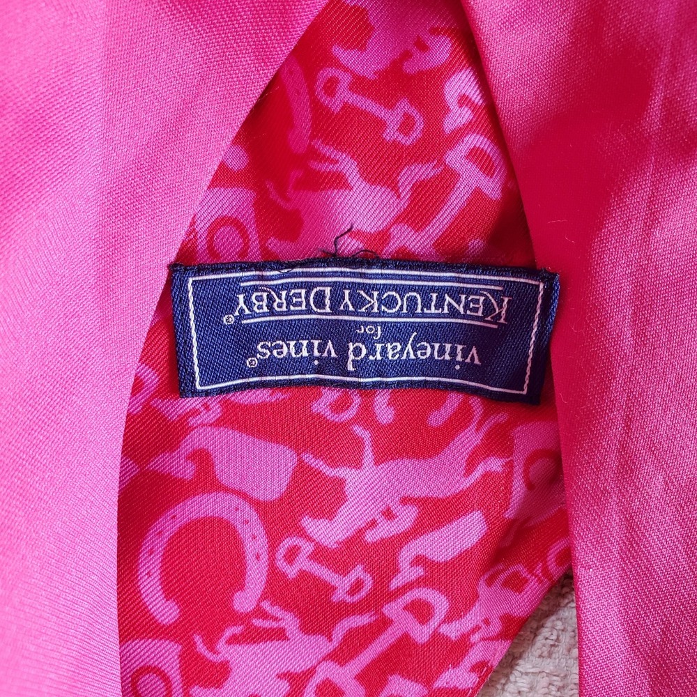 vineyard vines kentucky derby dress Pink Silk Blend Fit & Flare Sz XS Bust 32 - Picture 5 of 13